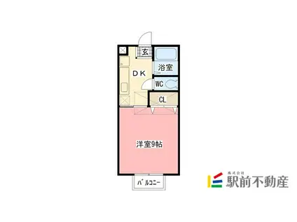 メゾン・ド・FB(1K/2階)の間取り写真