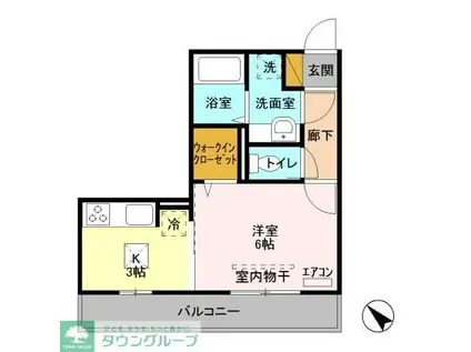 メゾン新浦安(1K/1階)の間取り写真