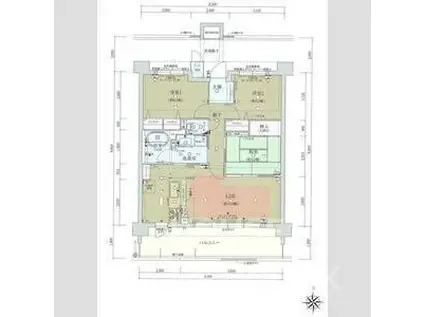 パデシオン京都七条(3LDK/4階)の間取り写真
