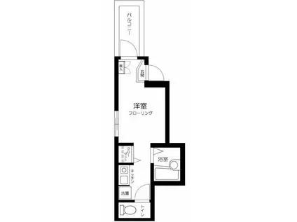 アーバンプレイス五反野(ワンルーム/1階)の間取り写真