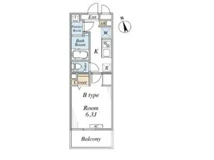 リブリ・AGINGTON(1K/1階)の間取り写真