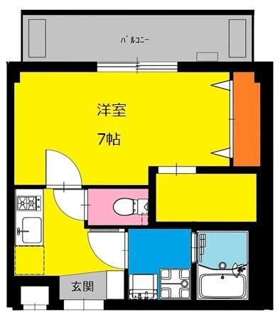 BCASA浅草イースト(1SK/5階)の間取り写真