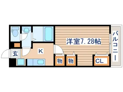 リブリ・エスポワール表柴田(1K/1階)の間取り写真