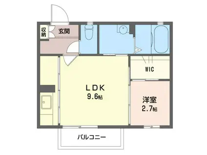 インペリアルB(1LDK/2階)の間取り写真