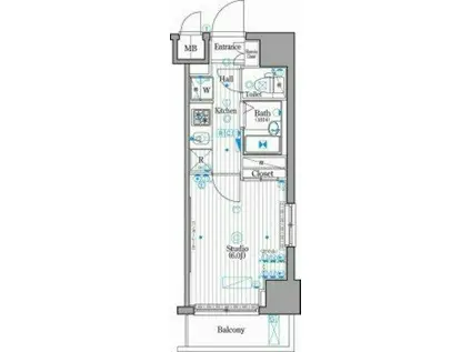 グランド・ガーラ新横浜ノース(1K/10階)の間取り写真