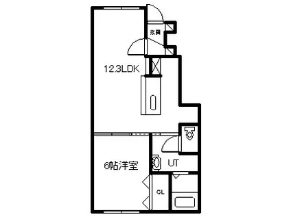  SERENA(1LDK/1階)の間取り写真