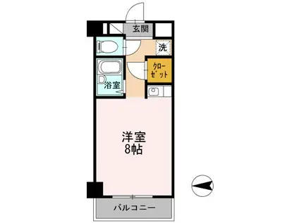 土井ハイツ北条口(ワンルーム/3階)の間取り写真