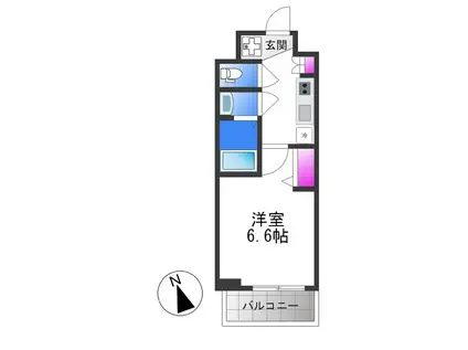 フォーリアライズ天王寺セラス(1K/3階)の間取り写真