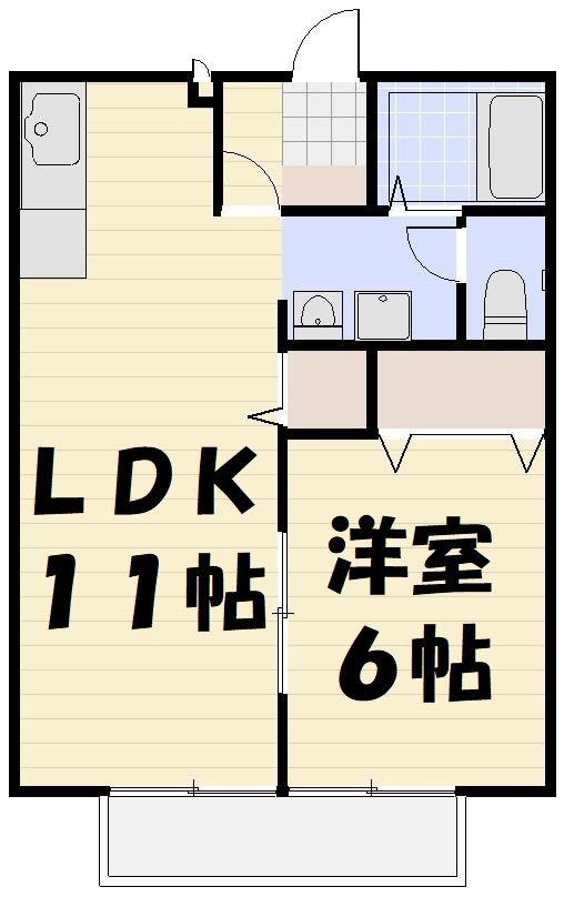 STELLAMIA(1LDK/2階)の間取り写真