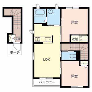 レジデンス永尾(2LDK/2階)の間取り写真