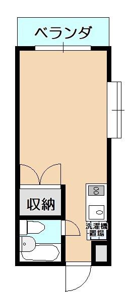 ソシアルハイツII(ワンルーム/2階)の間取り写真