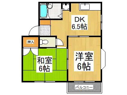 メゾン・プルミエ(2DK/2階)の間取り写真