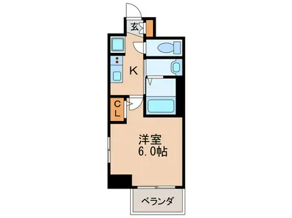 エステムコート名古屋新栄アクシス(1K/14階)の間取り写真