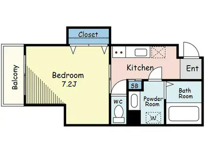 ハイムプリマヴェーラ(1K/1階)の間取り写真