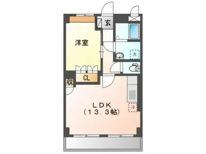 RICH PROSPER(1LDK/4階)の間取り写真