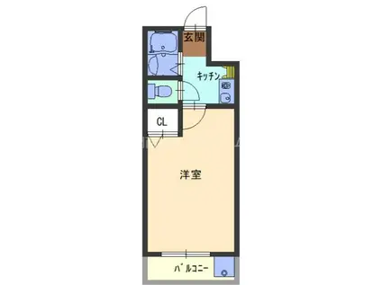 M´プラザ竜田通(1K/2階)の間取り写真