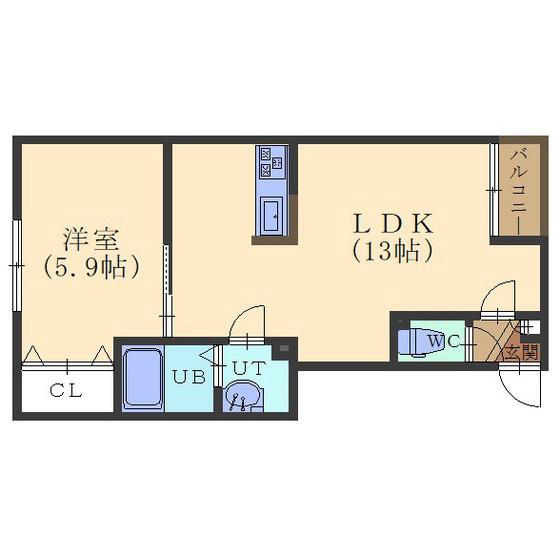 スペース昭和I(1LDK/2階)の間取り写真