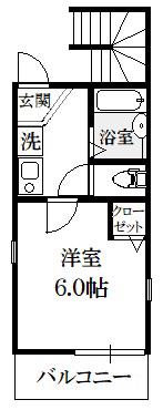 イースタイル柴又(1K/3階)の間取り写真