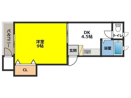 レザンA(1K/1階)の間取り写真