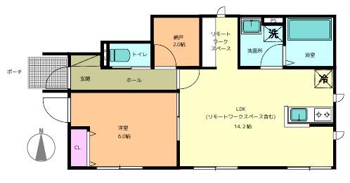 ルミエールタカハシ(1SLDK/1階)の間取り写真