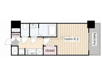 プレサンス鶴舞パーク&ステーション(1K/3階)の間取り写真