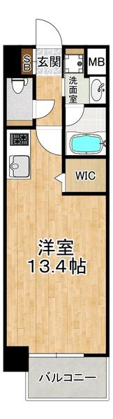 メゾンドボヌール(ワンルーム/4階)の間取り写真