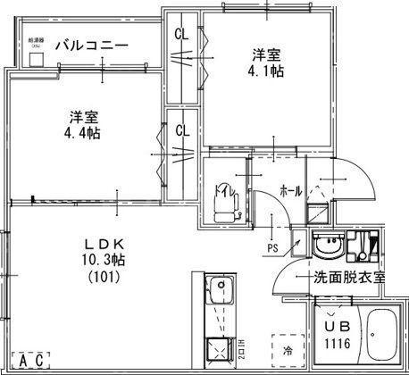 KEIAI RESIDENCE 豊四季II(2LDK/3階)の間取り写真