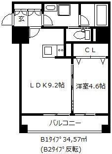ビータ・コモダ・博多(1LDK/5階)の間取り写真