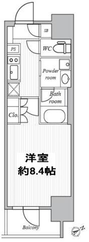 THE PLACE KOMAGOME(1K/7階)の間取り写真