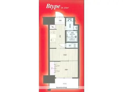 122ETERNITY NISSEKI STREET(2K/3階)の間取り写真