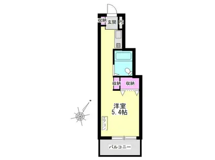 グランヒルズ二俣川(ワンルーム/3階)の間取り写真