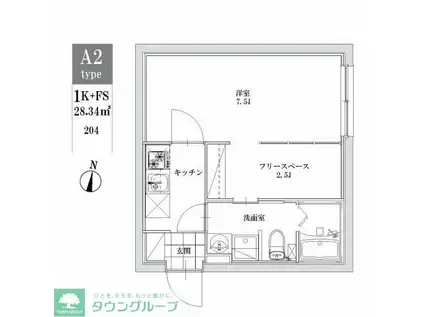 LEGALAND江古田(1K/2階)の間取り写真
