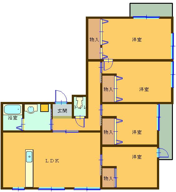 コアパレス常葉10(4LDK/4階)の間取り写真