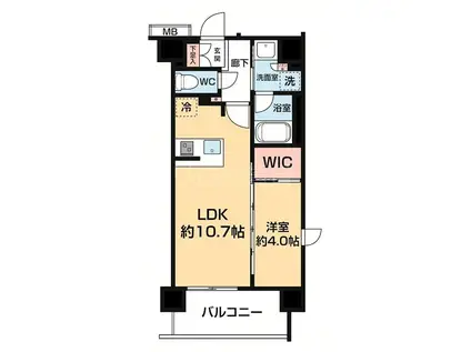 ARCOBALENO KAWASAKIDAISHIII(1LDK/7階)の間取り写真