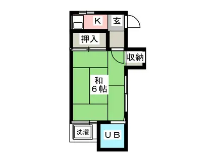 コーポ晴貞(1K/2階)の間取り写真