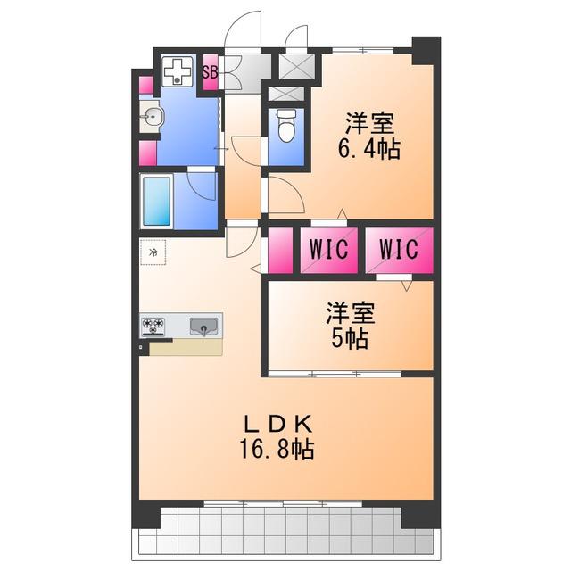 フェンテイーストII(1SLDK/3階)の間取り写真