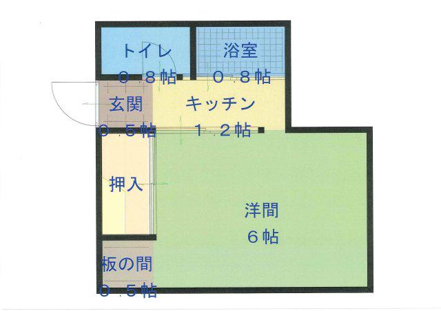 小林アパート(1K/3階)の間取り写真