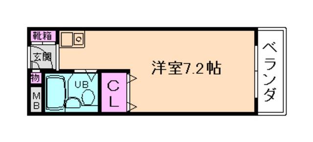 アクセスコート箕面(ワンルーム/4階)の間取り写真