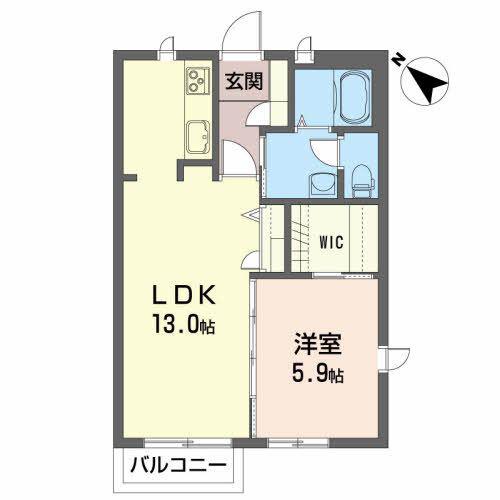 シャーメゾン粋(1LDK/2階)の間取り写真