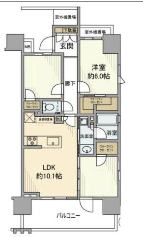 プレシス船橋大神宮下(3LDK/11階)の間取り写真