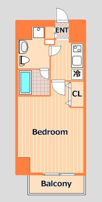 SHOKEN RESIDENCE横浜戸部II(1K/8階)の間取り写真