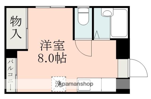 サザンウィンド甲突(ワンルーム/2階)の間取り写真