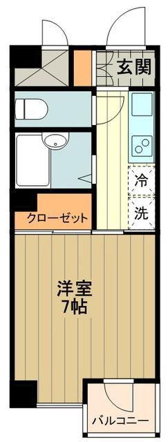 イグレック立川(1K/6階)の間取り写真