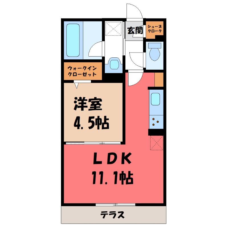 ERSTE(1LDK/1階)の間取り写真