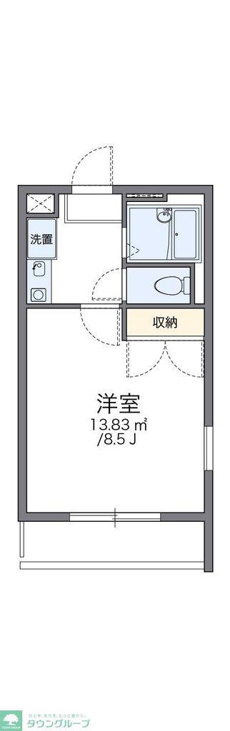 レオパレス麻生(1K/3階)の間取り写真