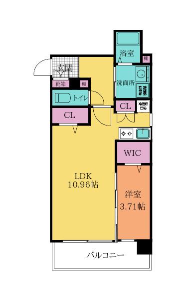 ALISS堺町アリスサカイマチ(1LDK/3階)の間取り写真