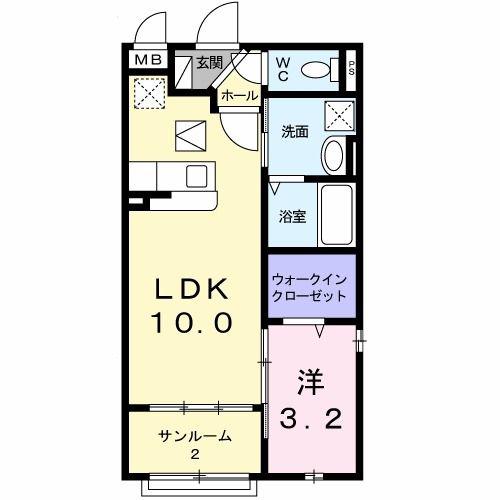 ETERNAL LIFE(1LDK/1階)の間取り写真