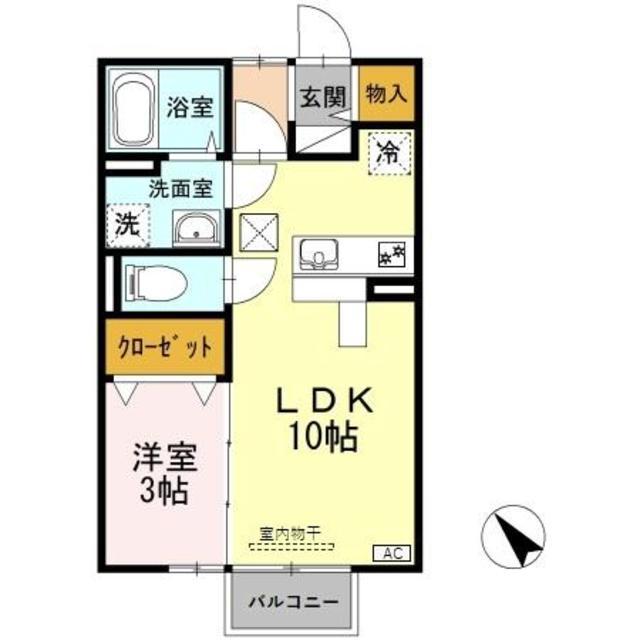 サンモールパレス(1LDK/1階)の間取り写真