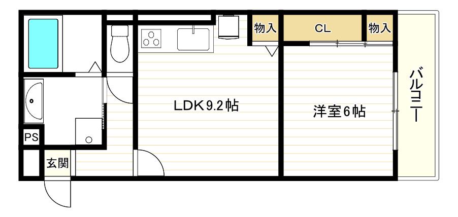 HEIM YAGI(1LDK/2階)の間取り写真