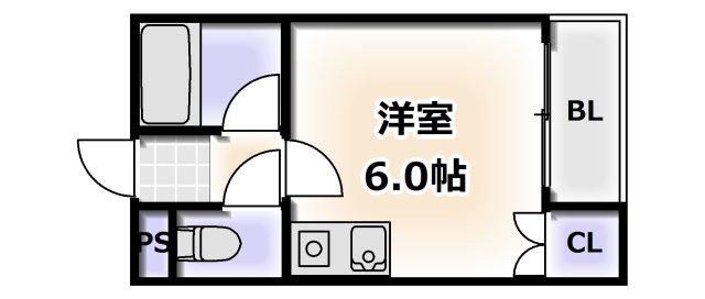 グランコーポ我孫子(ワンルーム/3階)の間取り写真